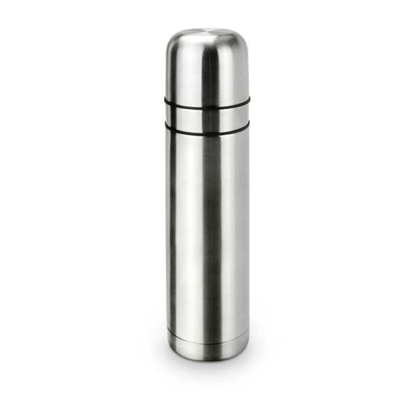 Isolierkanne // Cup in Cup - mit 2 Deckeln - Silber